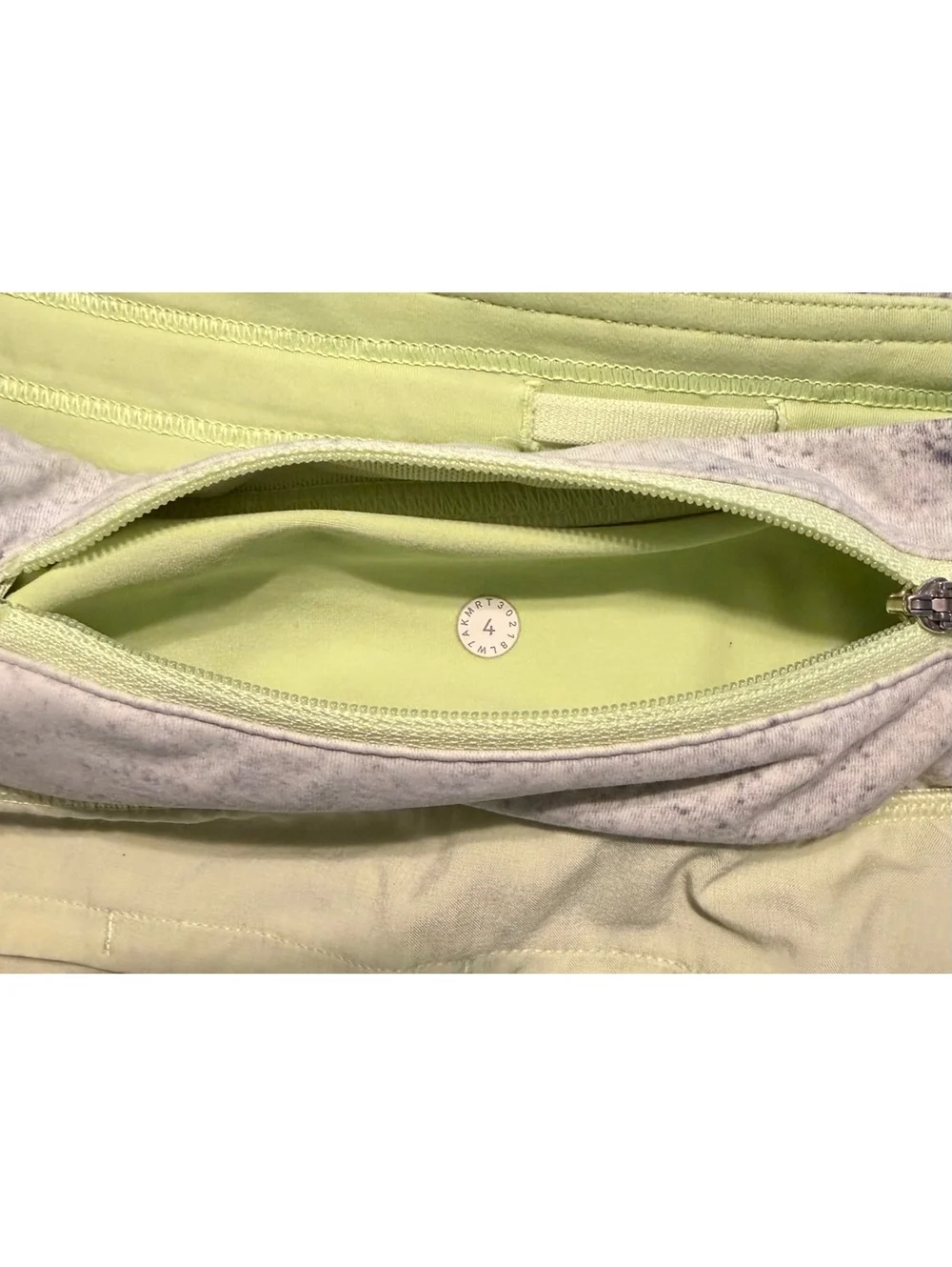 Lululemon Activewear Set Top & Speed Up Shorts Lime Green Gray EUC Size XS/S